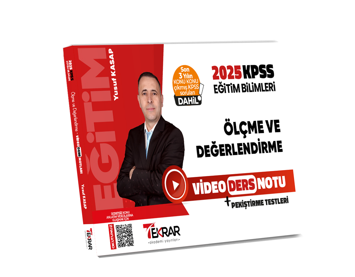 2025 KPSS EĞİTİM BİLİMLERİ ÖLÇME VE DEĞERLENDİRME VİDEO DERS NOTU